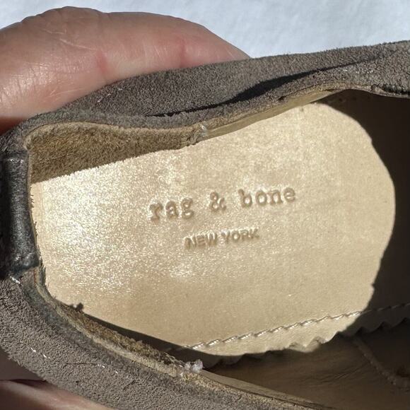 Rag and Bone Finlay Tan Beige Suede Booties Boots Size 6 - Picture 8 of 9